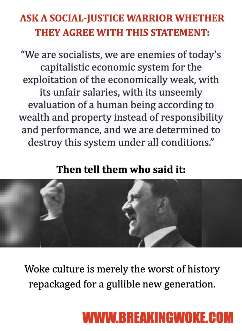 Are you woke enough for Adolf?