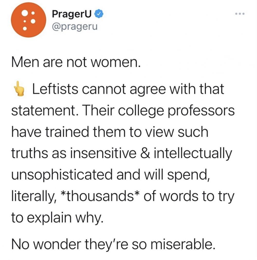 Men are not women